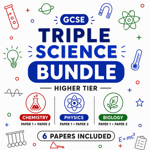 AQA GCSE Triple Science Higher Predicted Papers Bundle (All 6 Papers + Mark Schemes)
